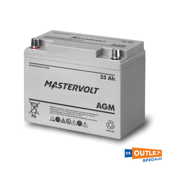 Mastervolt underhållsfritt AGM-batteri 12V | 55 Ah - 62000550