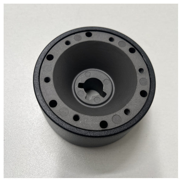 Volante Isotta Carlotta a 3 razze in acciaio inox nero 350 mm