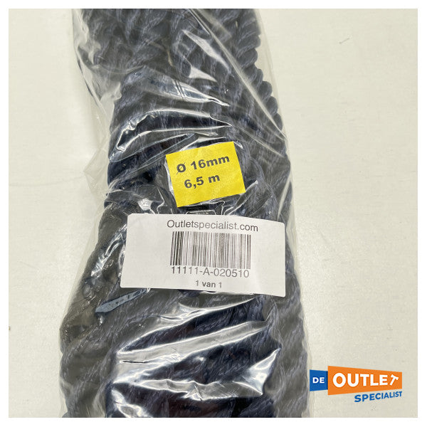 Allpa Landvast - Línea de amarre de 16 mm de longitud 6.5 metros azul