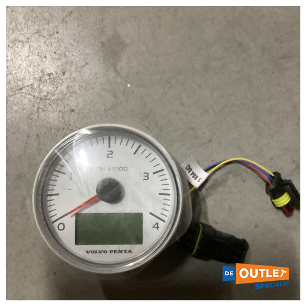 Volvo Penta EVC takometer 4000 rpm vit - 21628167