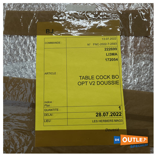 Сгъваема маса за пилотската кабина Jeanneau Leader 36 | 100 x 96 cm - 222699