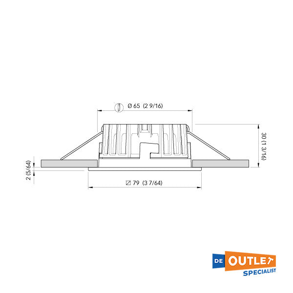 Quick Marina XP LP RED Reflektor LED typu downlight 12/24V - FAMP2992S04CA01