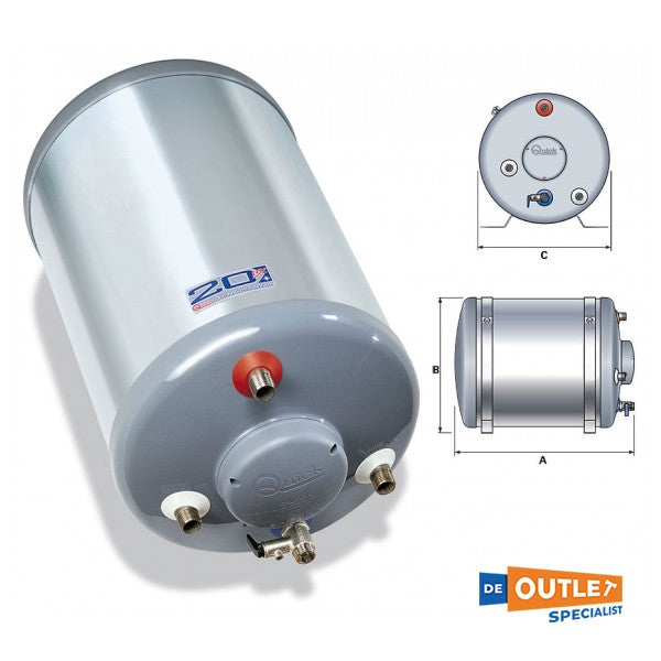 Quick BX 40L bojler ze stali nierdzewnej z wężownicą grzewczą 230V / 800W