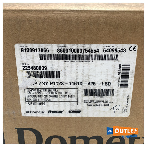 Dometic Scot P112S meriveden jäähdytetty ilmastointipumppu - 9108917866