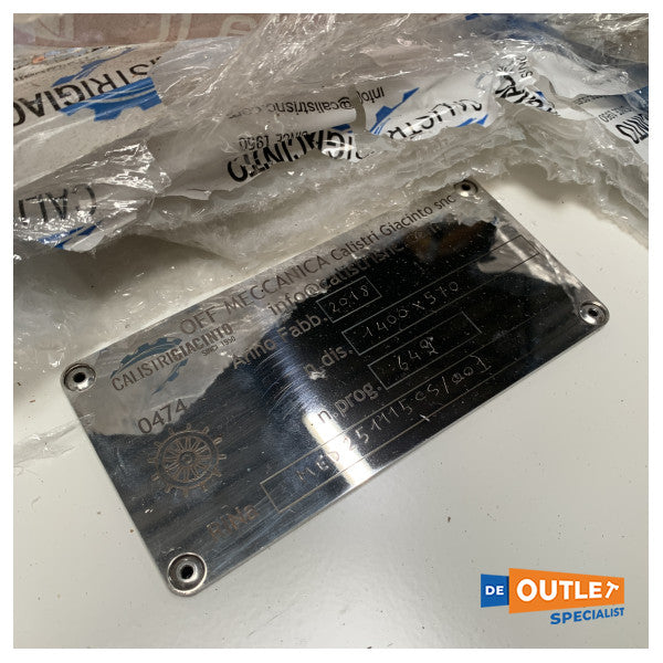 Calistri Giancinto SNC vandtæt maskinrumsdør med lås hvid 1400 x 570 mm