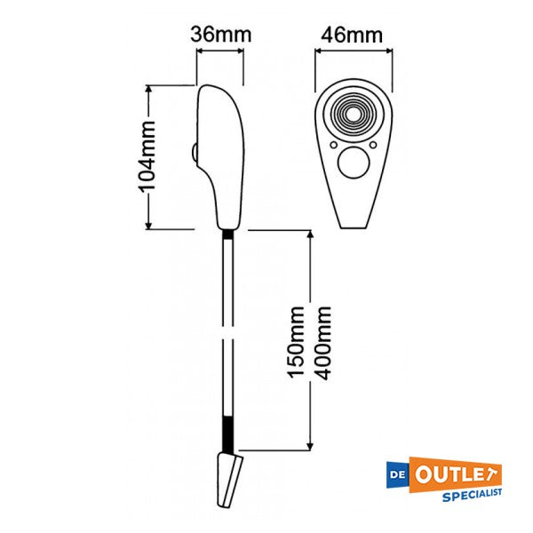 Hella Marine LED leeslamp met flexibele arm - 2JA 343 720-622
