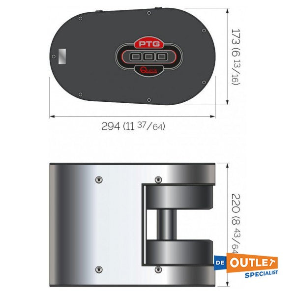 PTG350 PTG350 Rápido 12V Electric Winch 150W - 260 kg