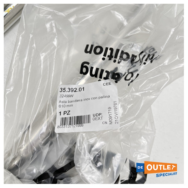 Osculati RVS vlaggenstok met houder - 35.392.01