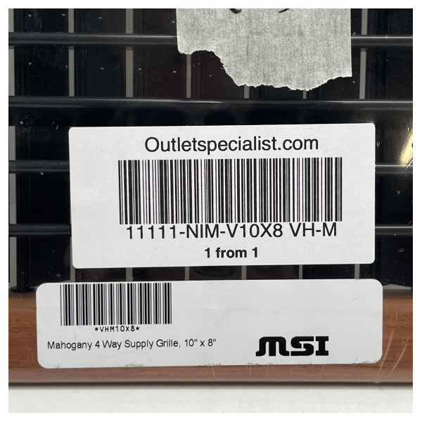 Dometic msi 10 x 8 inčni airco outlet grill mahagoni - v10x8 vh -m