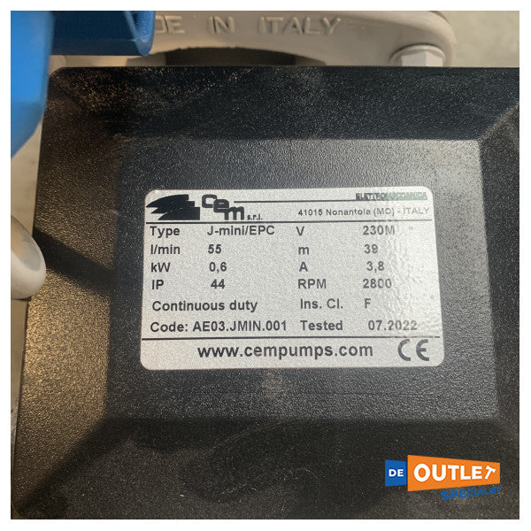 CEM J -MINI 55L/min 230 V Hydrofoor Trinkwasserpumpe - 36010220