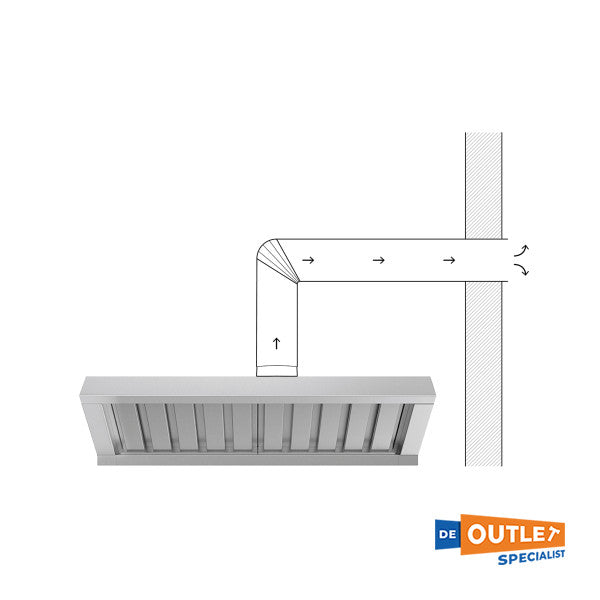 Okap wyciągowy ze stali nierdzewnej UNOX do pieców konwekcyjno-parowych - XEBHC-HCEU