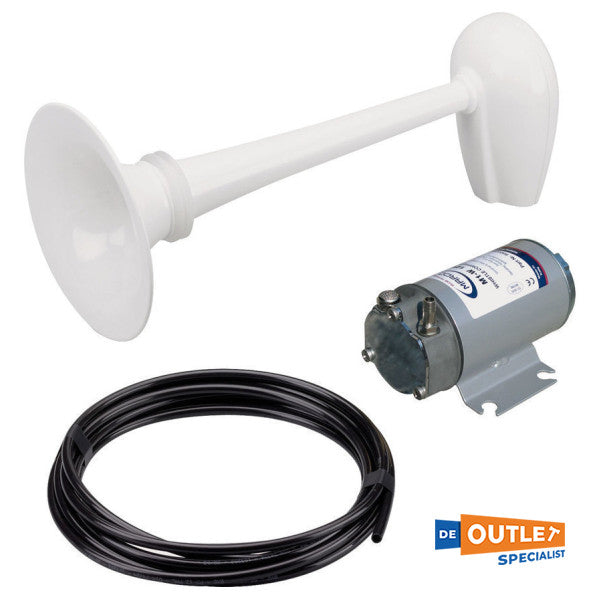 Marco PW2-BB tromba d'aria con compressore 12V bianco 12/20 metri