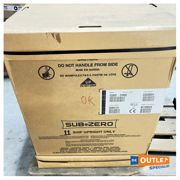 Lodówka podblatowa Sub Zero z 2 szufladami, stal nierdzewna - ICBID-24RO