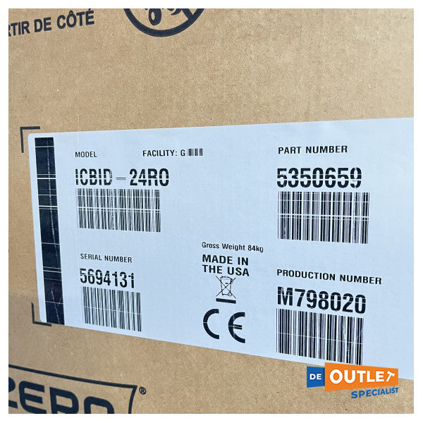 Lodówka podblatowa Sub Zero z 2 szufladami, stal nierdzewna - ICBID-24RO