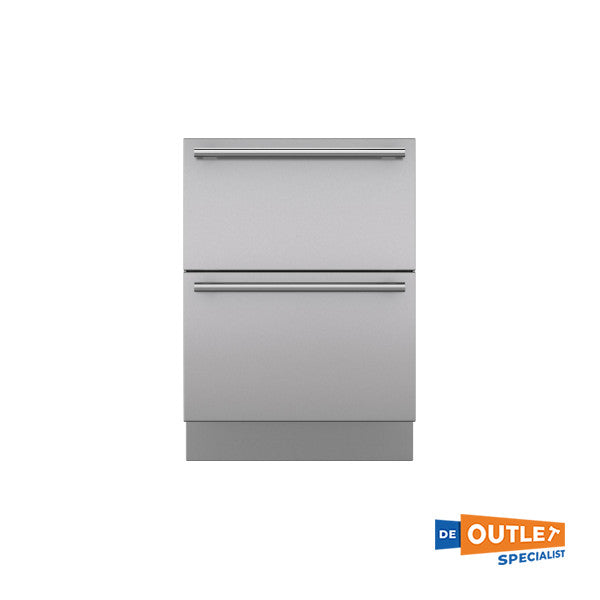 Lodówka podblatowa Sub Zero z 2 szufladami, stal nierdzewna - ICBID-24RO