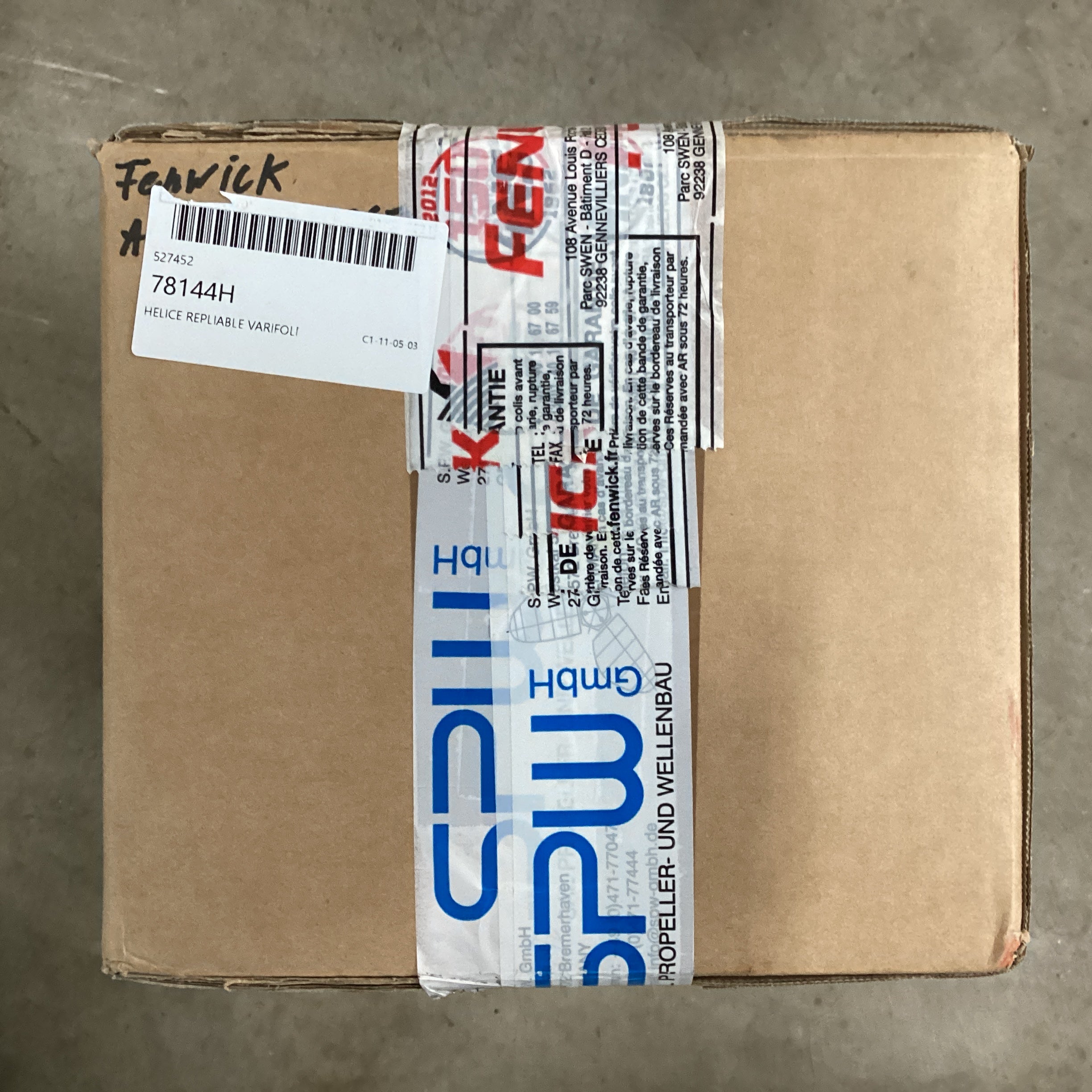 Śmigło składane Varifold VF108 3-łopatowe z brązu 18 x 14 w kierunku przeciwnym do ruchu wskazówek zegara