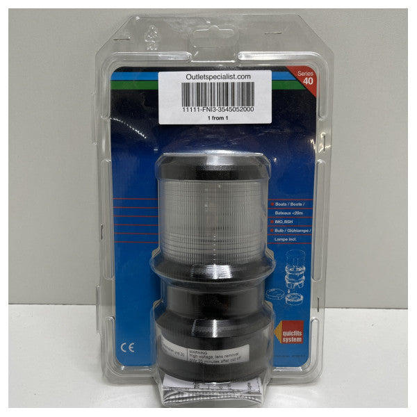 Aqua Signal серия 40 периферна горна светлина | котвена светлина черна 12/24V - 3545052000