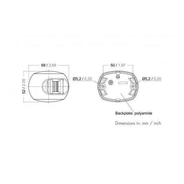 Aqua Signal серия 34 LED кърмова навигационна светлина черна 12/24V - 3852001000