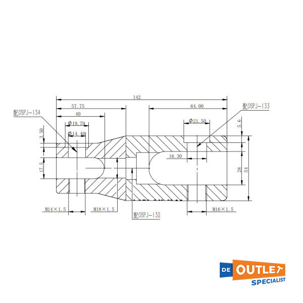 Osculati ανοξείδωτο ατσάλι Maxi άγκυρα περιστρεφόμενη 12-14 mm - 01.740.12