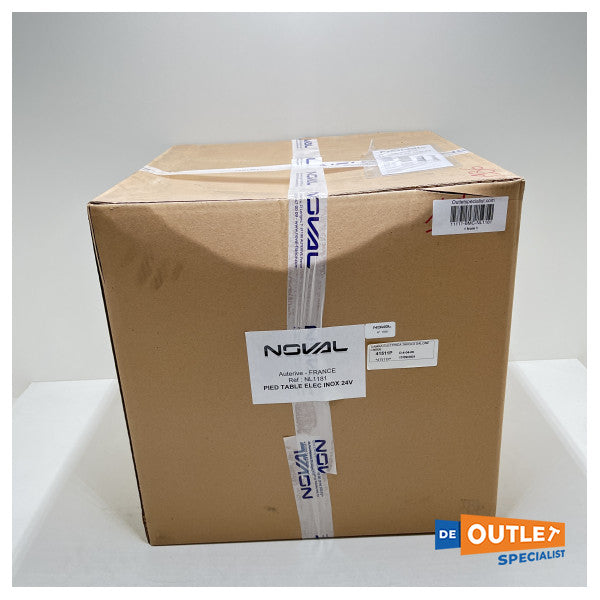 Noval 2-trins elektrisk bordpiedestal i rustfrit stål 24V - NL1181