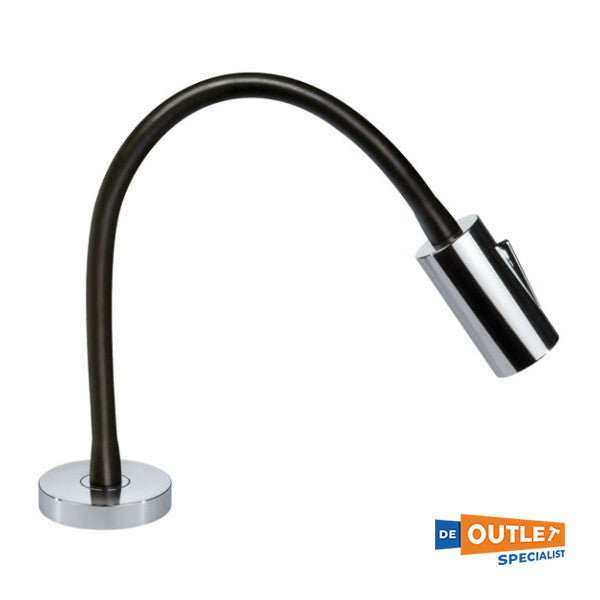 Luz de lectura de LED de Audrey rápido Chrome | Negro 12/24V - FAMP1181TVCFA02