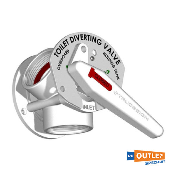 Ręczny zawór 3-drogowy Trudesign biały 90314