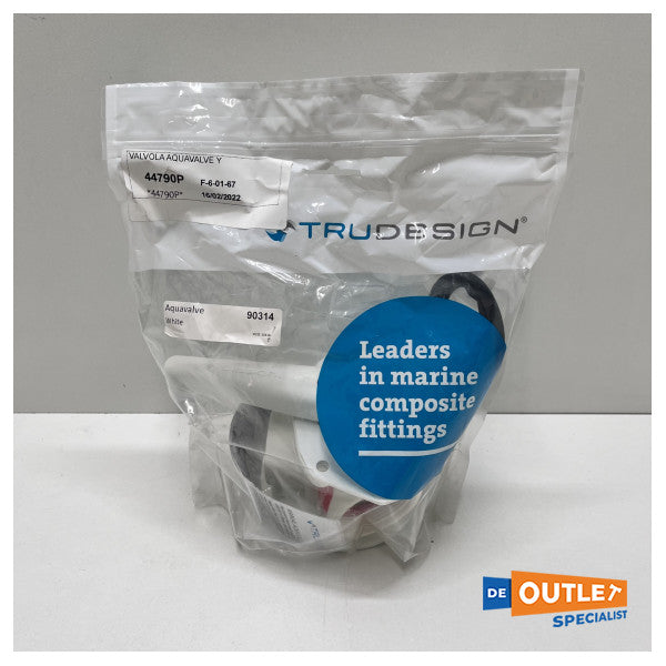 Ręczny zawór 3-drogowy Trudesign biały 90314
