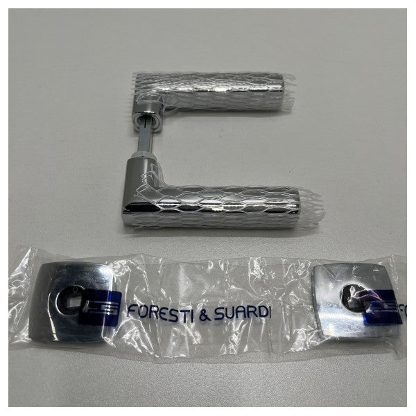 フォレスティ・スアルディ真鍮ステンレススチールドアハンドルセット スクエア - 480A.C