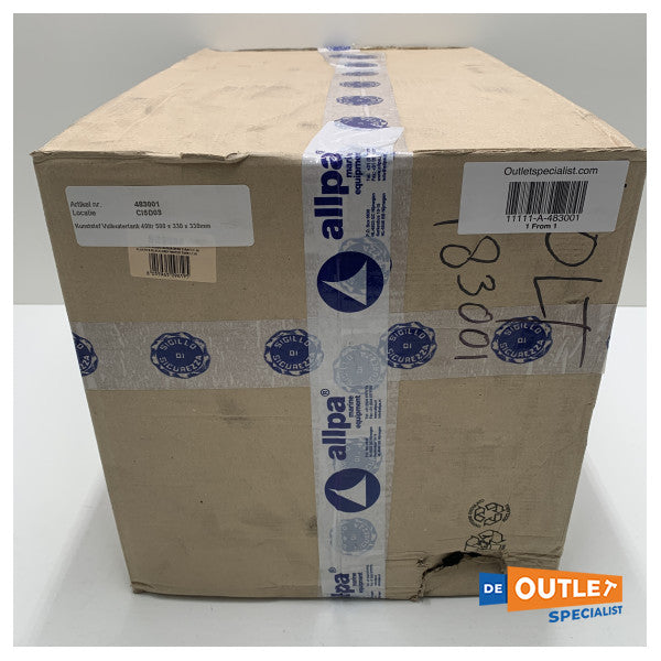 Kan 40L avløpsvannstank plast svart 500 x 330 x 330mm - 483001