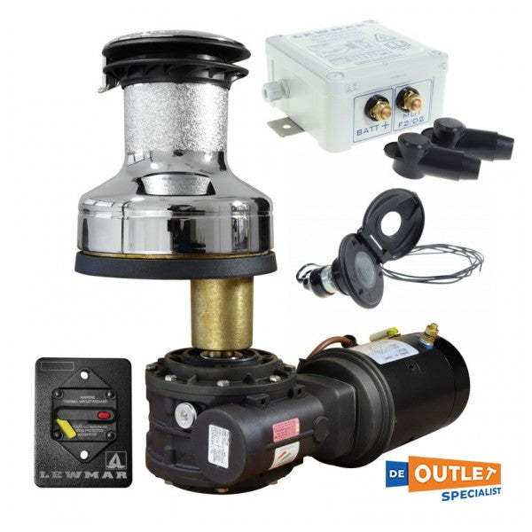 Lewmar EVO 40 EST 2-trins elektrisk skødespil sølv 12V - 49540201