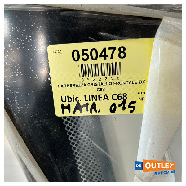 Przednia szyba kokpitu Sessa Marine C68 - 050478