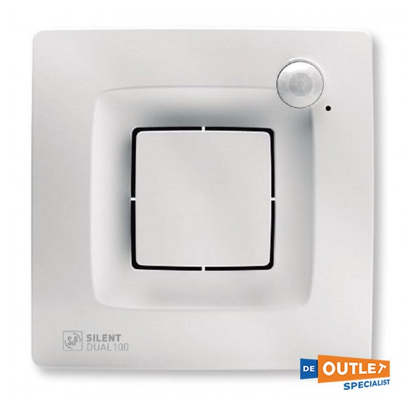 Soler silent douche en toilet ventilator wit met sensor 230V