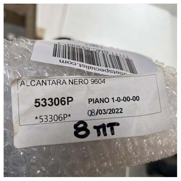 Roll Alcantara Nero 9604 Longueur 8 mètres