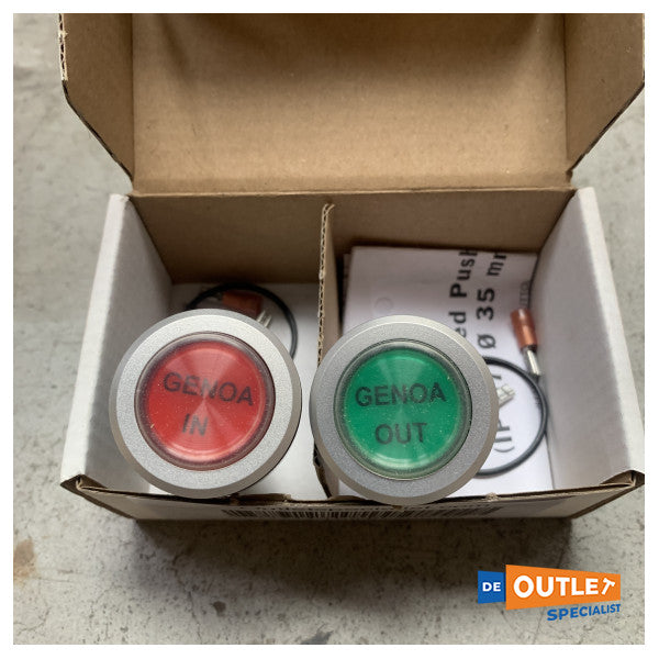 Selden Genoa Push gumb komplet za upravljanje gumbima-540-459-06