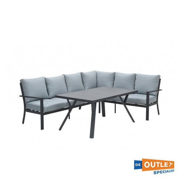 Garden Impressions Sergio 5-persoons dining loungeset aluminium grijs