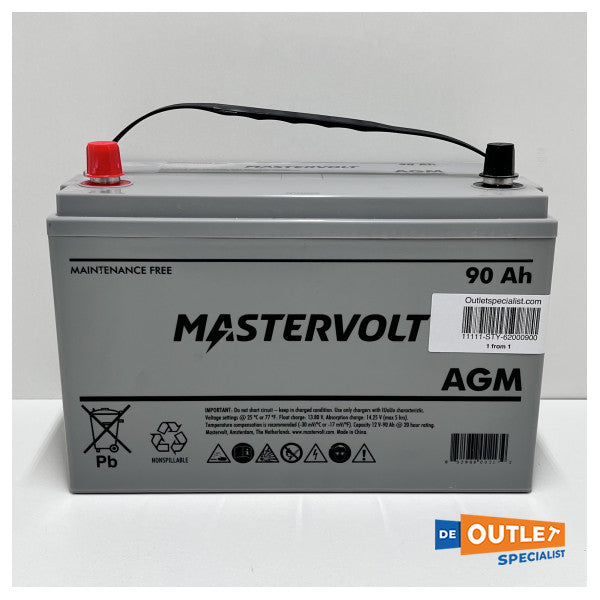 Mastervolt huoltovapaa AGM akku 12V - 90 Ah - 62000900