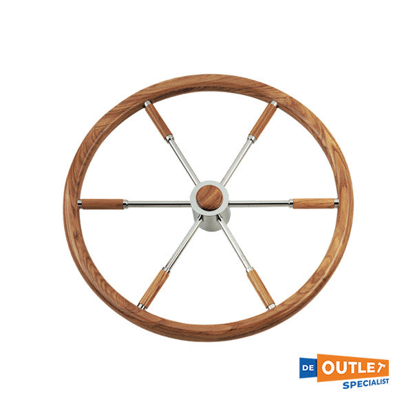 Кермо Allpa Type 6 5-спицеве з нержавіючої сталі 60 см з червоного дерева