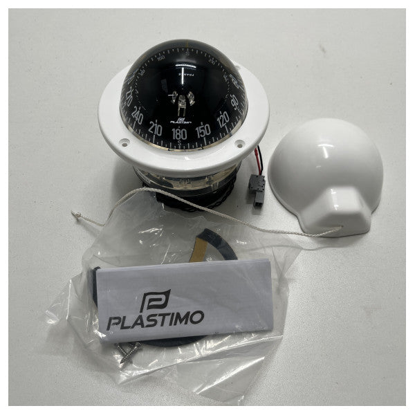 Plastimo Olympic 100 compass white with black rose - 64764