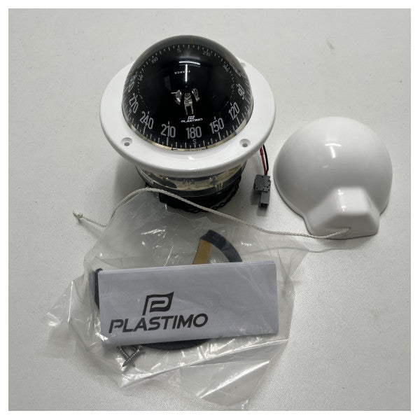 Plastimo Olympic 100 compass white with black rose - 64764