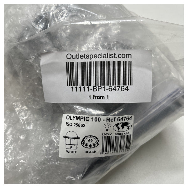 Plastimo Olympic 100 compass white with black rose - 64764