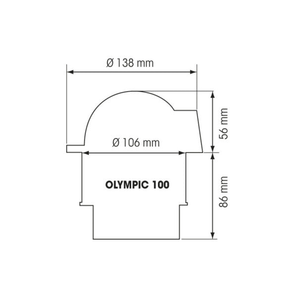 Plastimo Olympic 100 compass white with black rose - 64764