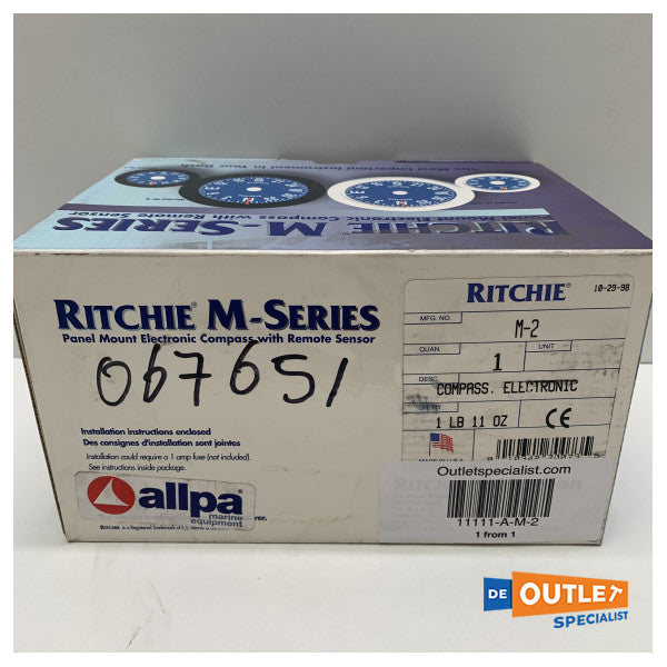 Ritchie M-2 Electric Compass Black 12/24V