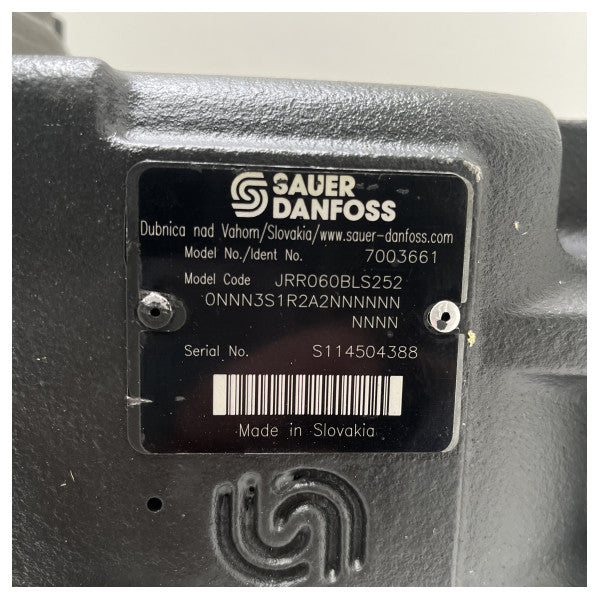 Bomba de pressão hidráulica Sauer Danfoss 60 cc | 400 bar - JRR060BLS252