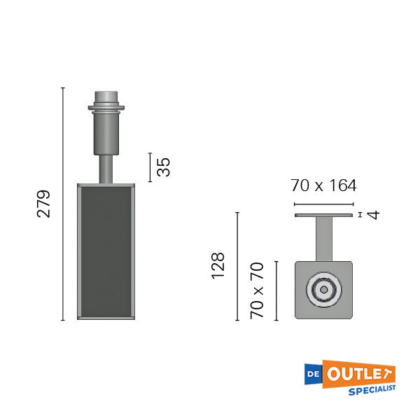 Foresti Suardi Tucana Lamp tal-Ħajt Iswed 12 / 24V - 7155.C.PC