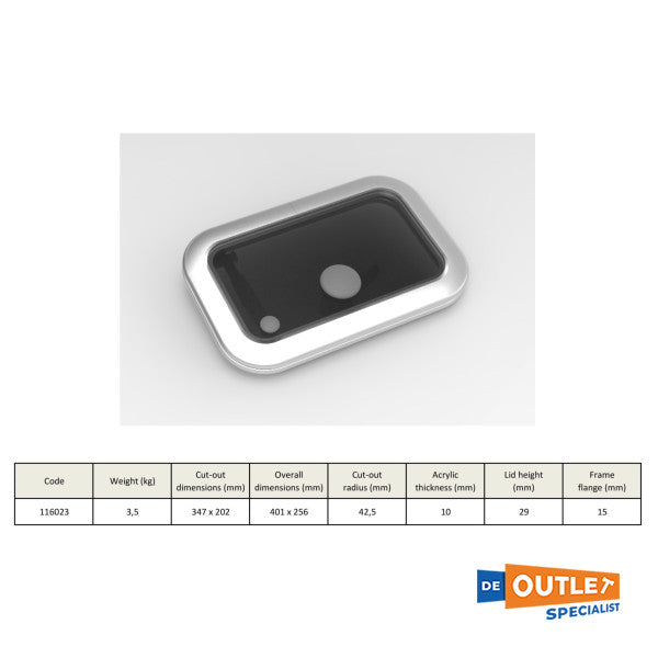 Goiot Opal 20 Satin deluik aluminio 347 x 202 mm - 73101756