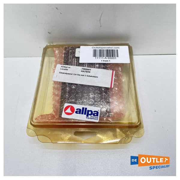 Max Power 3-switch light panel 10A - 12V - 93001