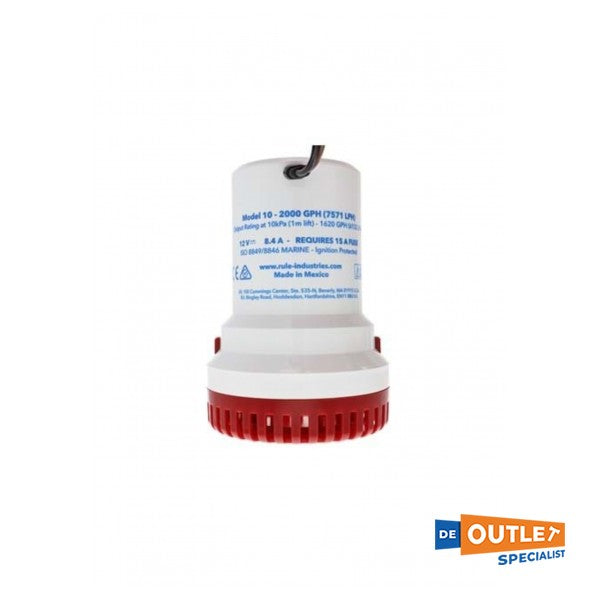 Wytrzymała pompa zęzowa Rule 2000 12V - 7571 l/godz.