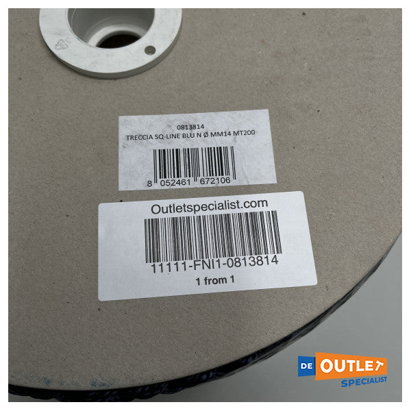 Roll Square Line Polyester Landvast 14 mm plava 200 metara - 0813814