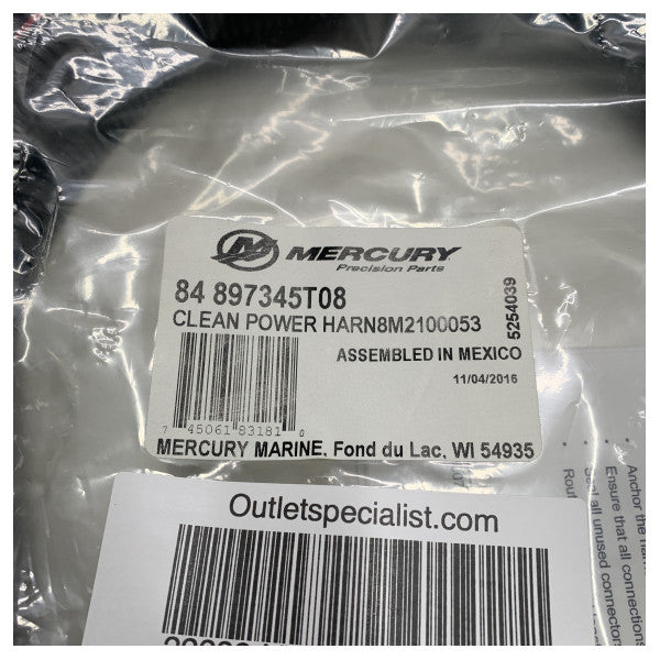 كابل ترحيل الطاقة الرئيسي لخوذة ميركوري مارين الرئيسية - 84 897345T08