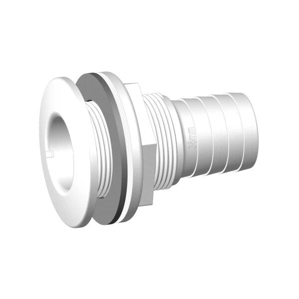 1 1/2 inch - 38 mm, per meter, platte slang | bouwslang | industriële slang | synthetisch rubber, wit met groen, 10 bar, -20 °C tot 60 °C